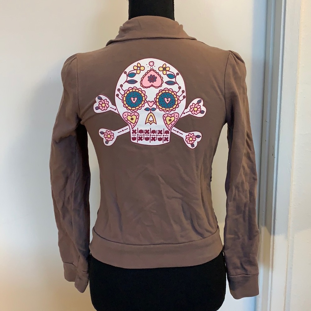 Vintage Sugar Skull Cotton Jacket size small